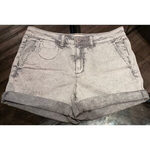 Anthropologie Relaxed Chino Shorts - Grey Acid Wash Stretch 6" Inseam